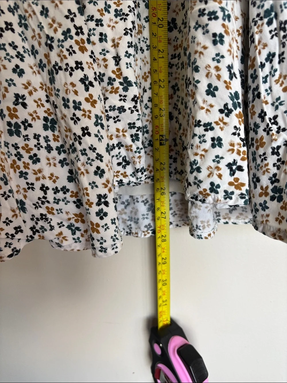 Old Navy Floral Smocked Sundress White Green Brown Medium - Picture 7 of 8